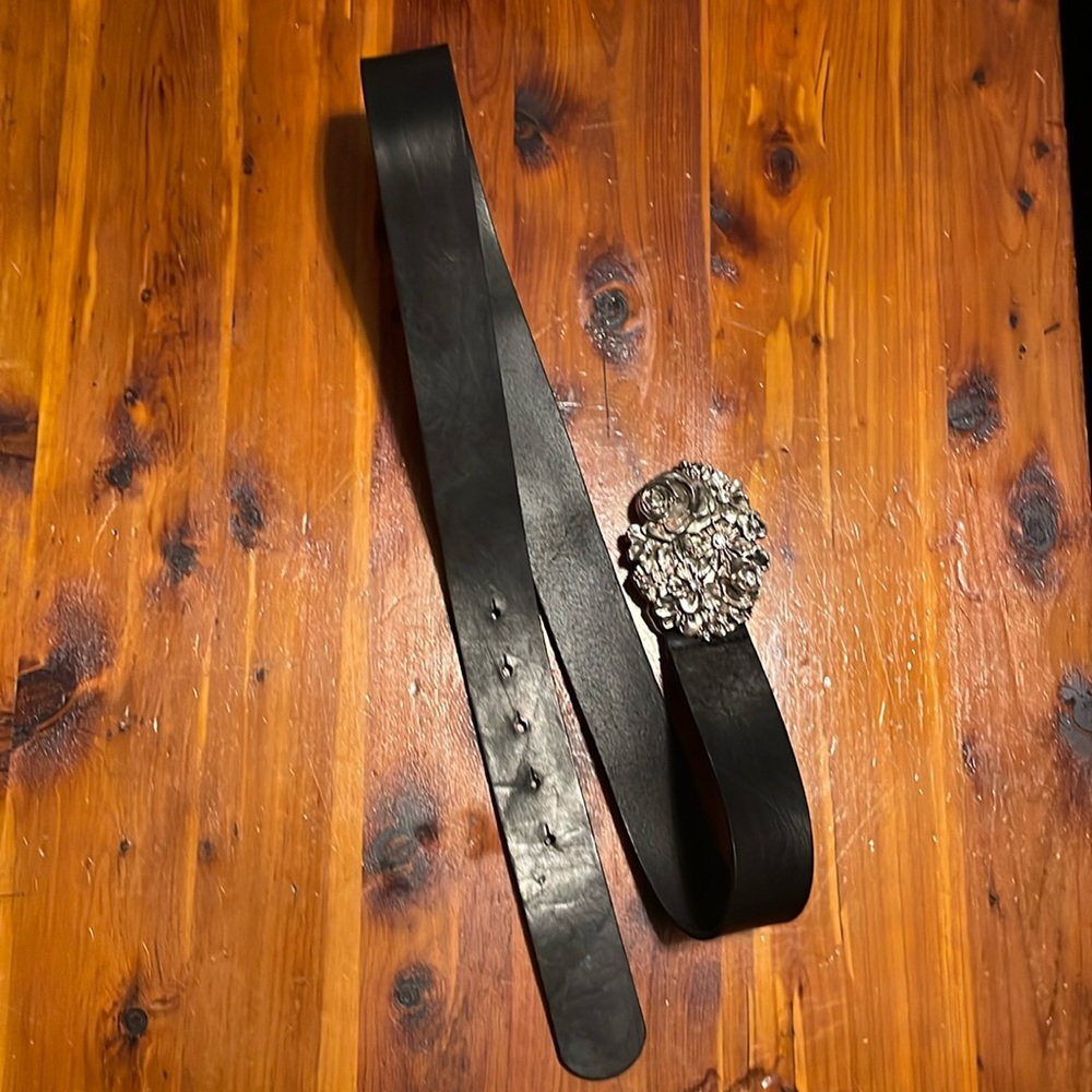 Women’s Genuine Black Leather Belt
